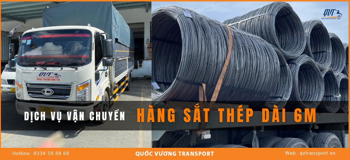 Vận chuyển hàng sắt thép dài 6m