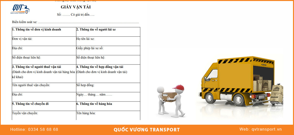 Giấy kê khai vận chuyển hàng hoá và những điều cần biết